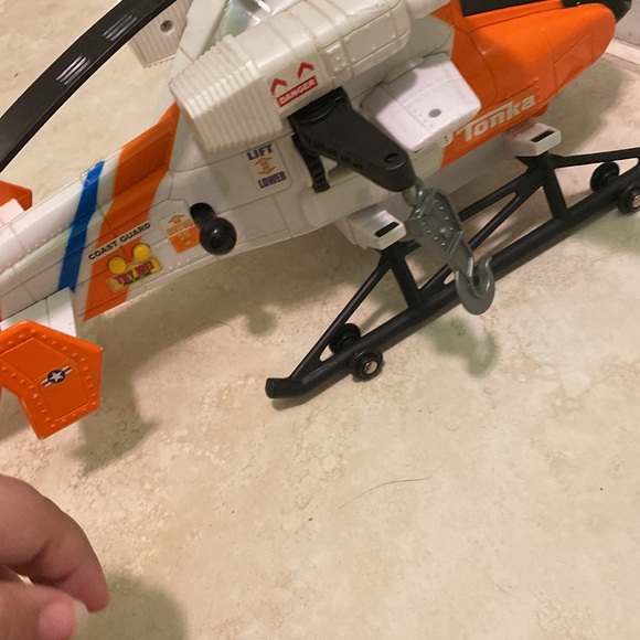 Tonka Helicopter Kids Toy Vehicle Moves Orange, white, and black - Picture 7 of 8